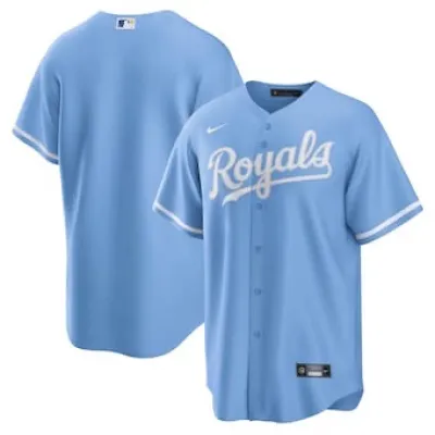 Men's Kansas City Royals Light Blue Alternate Replica Team Jersey 01