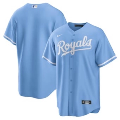 Men's Kansas City Royals Light Blue Alternate Replica Team Jersey 01