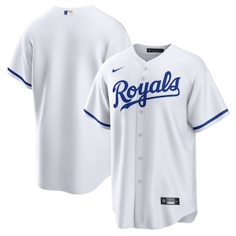 Men's Kansas City Royals White Home Replica Team Jersey