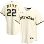 Men's Milwaukee Brewers Christian Yelich Cream Alternate Replica Player Name Jersey