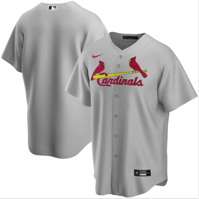 Men's St. Louis Cardinals Gray Away Replica Team Jersey