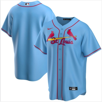 Men's St. Louis Cardinals Light Blue Alternate Replica Team Jersey 01