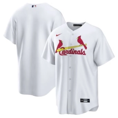 Men's St. Louis Cardinals White Home Replica Team Jersey 01