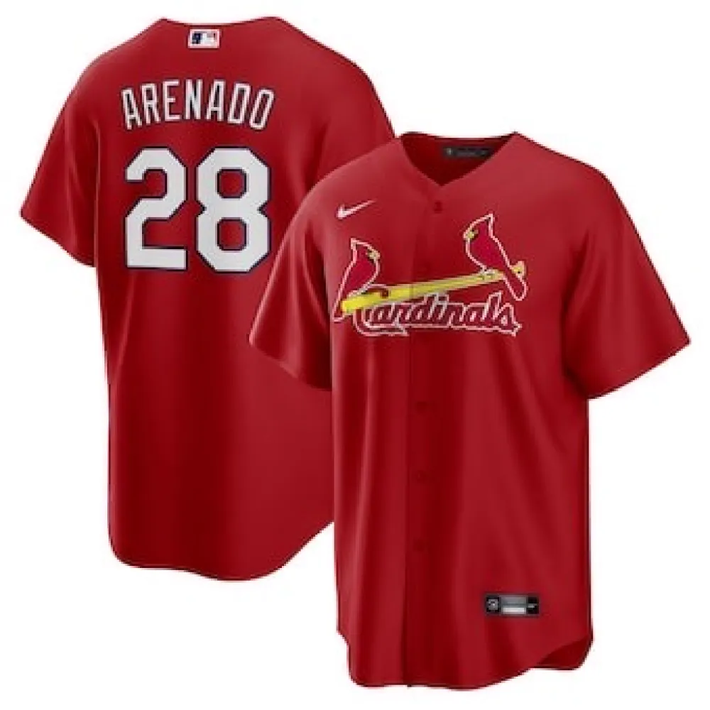 Men's St. Louis Cardinals Nolan Arenado Red Alternate Replica Player Name Jersey