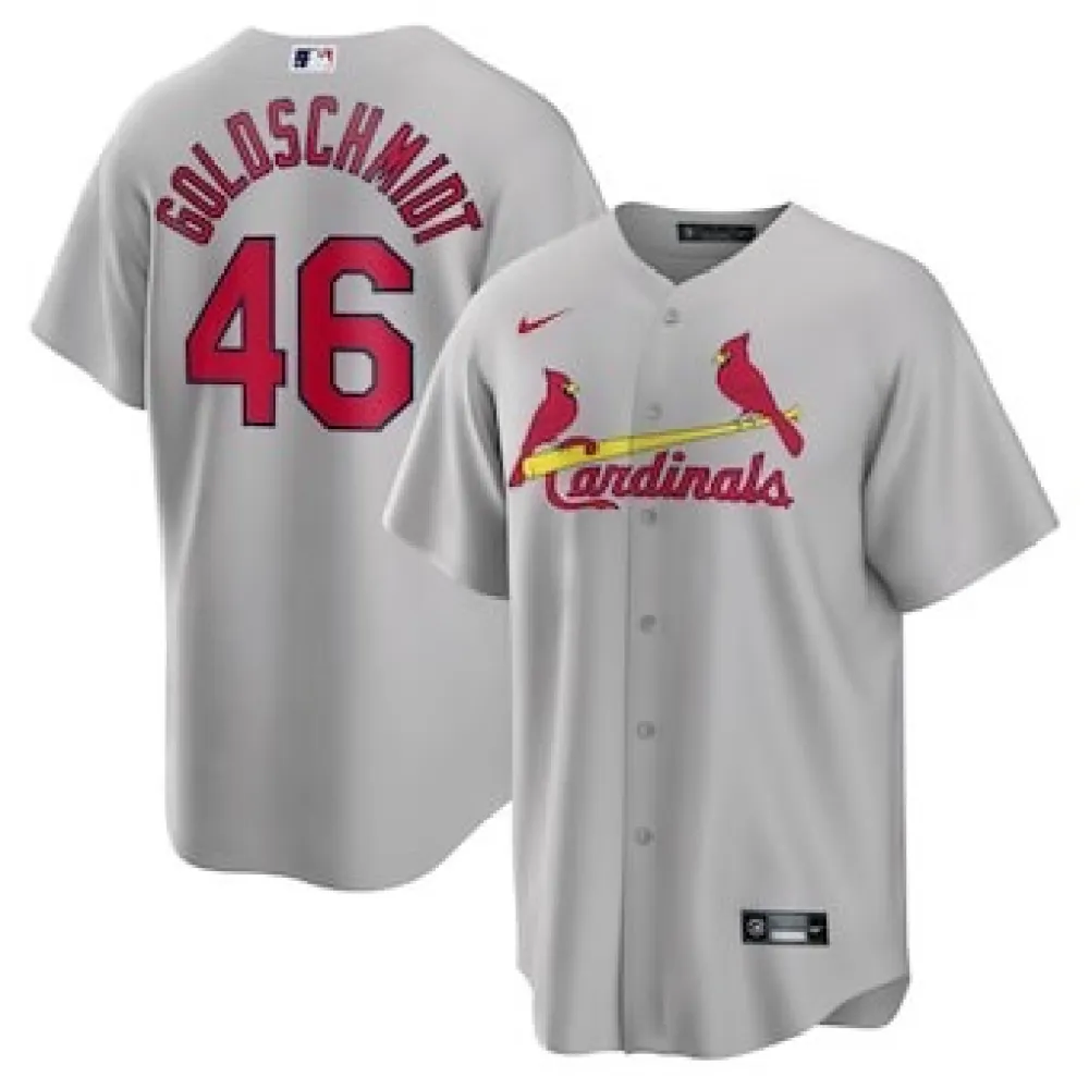 Men's St. Louis Cardinals Paul Goldschmidt Gray Away Replica Player Name Jersey