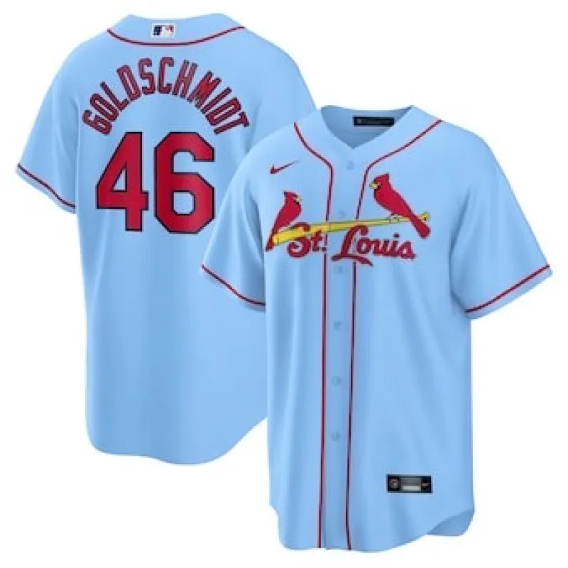 Men's St. Louis Cardinals Paul Goldschmidt Light Blue Alternate Replica Team Jersey