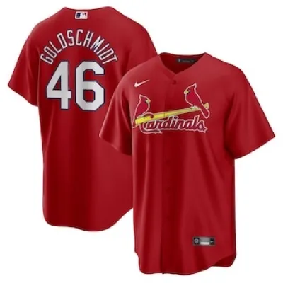 Men's St. Louis Cardinals Paul Goldschmidt Red Alternate Replica Player Name Jersey 01