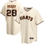 Men's San Francisco Giants Buster Posey Cream Home Replica Player Name Jersey