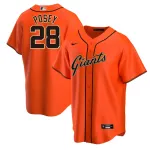 Men's San Francisco Giants Buster Posey Orange Alternate Replica Player Name Jersey