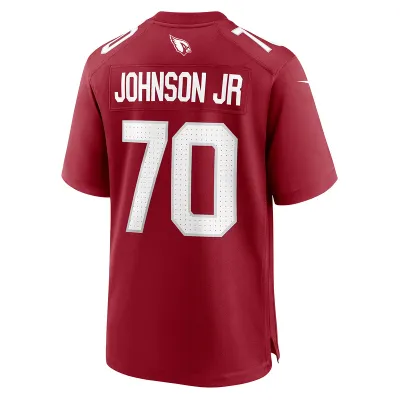 Arizona Cardinals Paris Johnson Jr. Cardinal 2023 NFL Draft First Round Pick Game Jersey 02