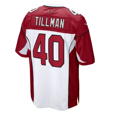 Men's Arizona Cardinals Pat Tillman White Retired Player Game Jersey 02