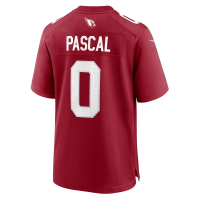 Men's Arizona Cardinals Zach Pascal Cardinal Game Player Jersey 02