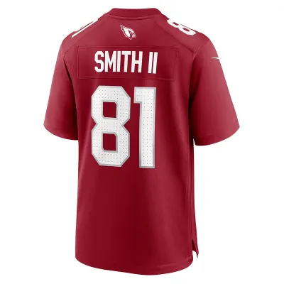  Men's Arizona Cardinals Jeff Smith II Cardinal Game Jersey 02