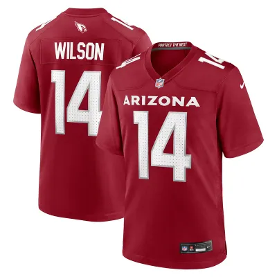 Men's Arizona Cardinals Michael Wilson Cardinal Team Game Jersey 01