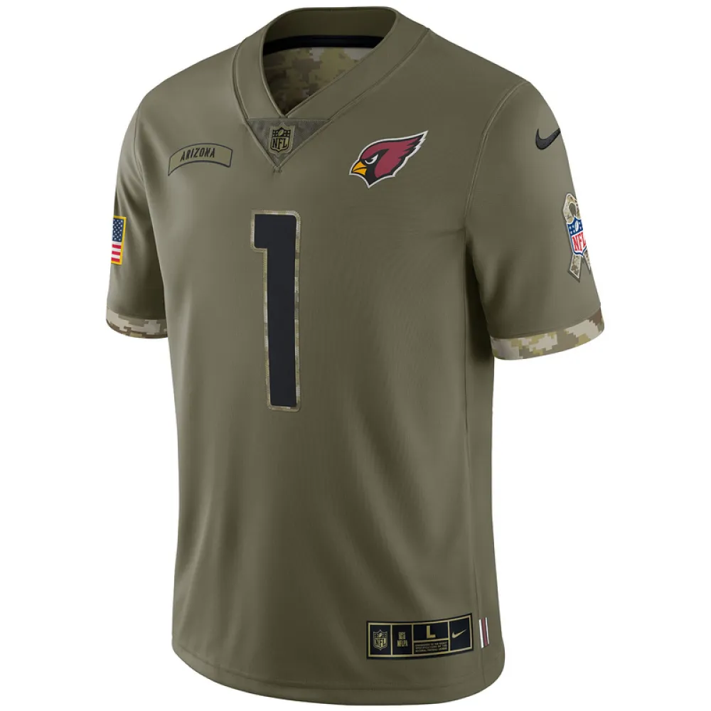 Men's Arizona Cardinals Olive 2022 Salute To Service Limited Jersey-1