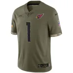 Men's Arizona Cardinals Olive 2022 Salute To Service Limited Jersey-1