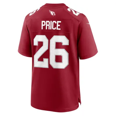 Men's Arizona Cardinals Bobby Price Cardinal Team Game Jersey 02