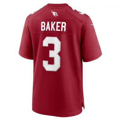 Men's Arizona Cardinals Budda Baker Cardinal Game Player Jersey 02