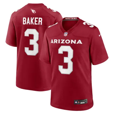 Men's Arizona Cardinals Budda Baker Cardinal Game Player Jersey 01