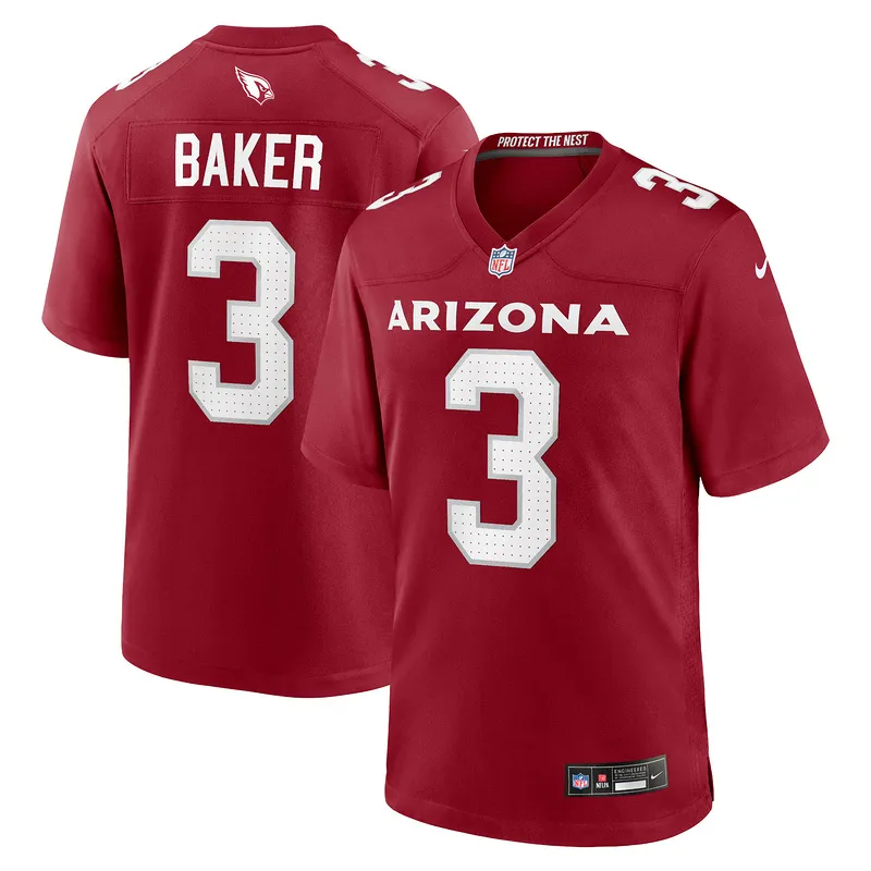 Men's Arizona Cardinals Budda Baker Cardinal Game Player Jersey