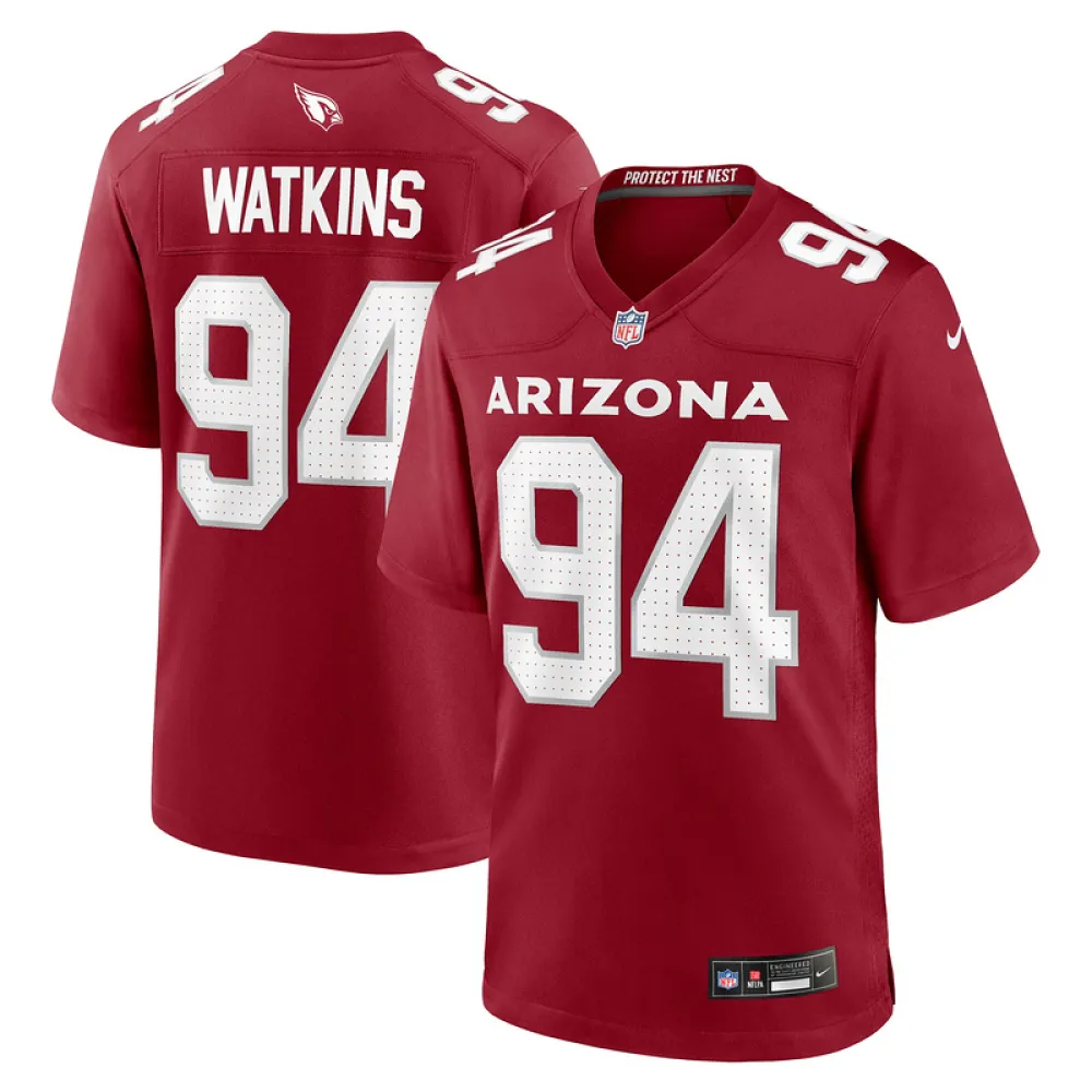 Men's Arizona Cardinals Carlos Watkins Cardinal Game Player Jersey