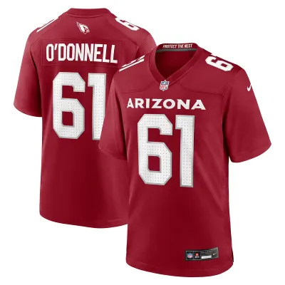 Men's Arizona Cardinals Carter O'Donnell Cardinal Team Game Jersey 01