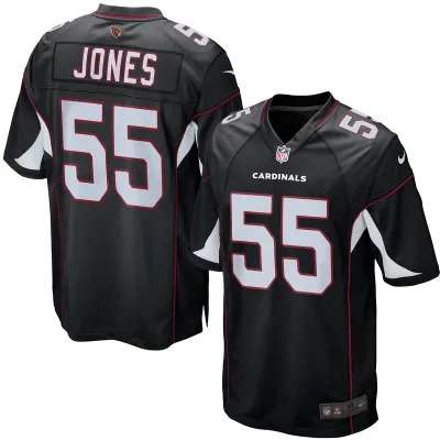 Men's Arizona Cardinals Chandler Jones Black Game Jersey 01