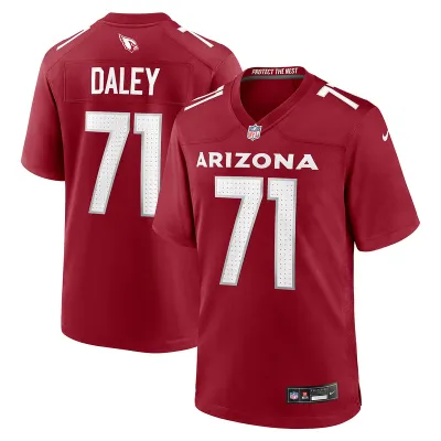 Men's Arizona Cardinals Dennis Daley Cardinal Game Player Jersey 01