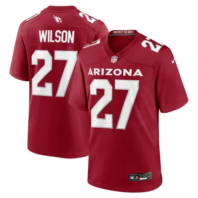 Men's Arizona Cardinals Divaad Wilson Cardinal Team Game Jersey 01