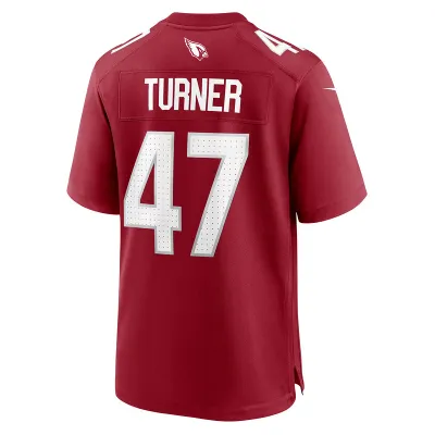 Men's Arizona Cardinals Ezekiel Turner Cardinal Team Game Jersey 02