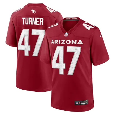 Men's Arizona Cardinals Ezekiel Turner Cardinal Team Game Jersey 01