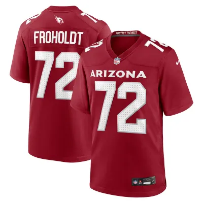 Men's Arizona Cardinals Hjalte Froholdt Cardinal Game Player Jersey 01