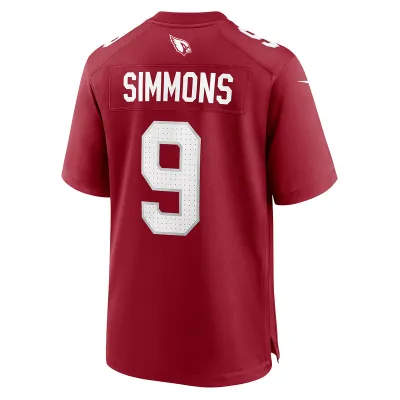 Men's Arizona Cardinals Isaiah Simmons Cardinal Game Player Jersey 02