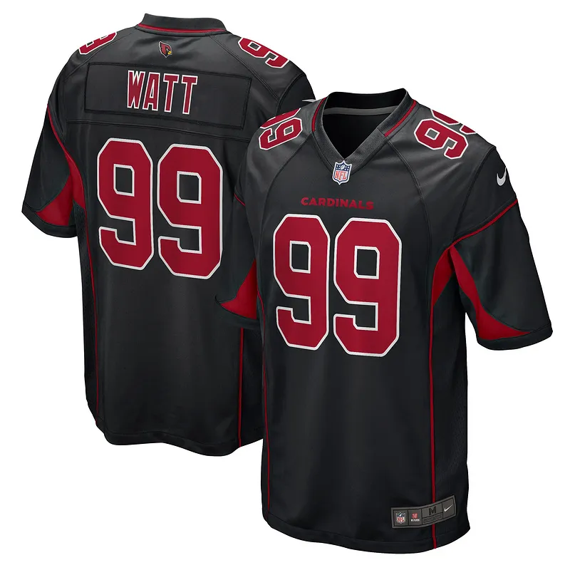 Men's Arizona Cardinals J.J. Watt Black 2nd Alternate Game Jersey