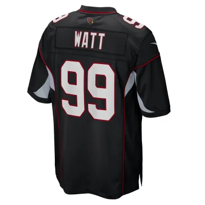 Men's Arizona Cardinals J.J. Watt Black Alternate Game Jersey 02