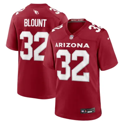 Men's Arizona Cardinals Joey Blount Cardinal Game Jersey 01