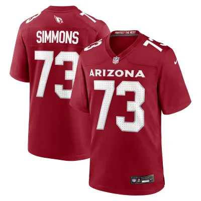 Men's Arizona Cardinals Lachavious Simmons Cardinal Team Game Jersey 01