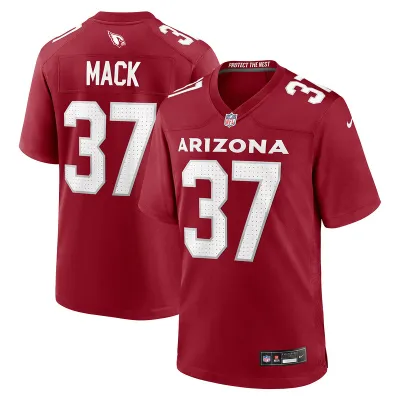 Men's Arizona Cardinals Marlon Mack Cardinal Team Game Jersey 01