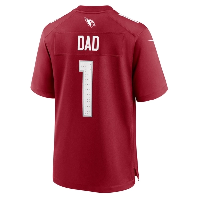 Men's Arizona Cardinals Number 1 Dad Cardinal Game Jersey 02