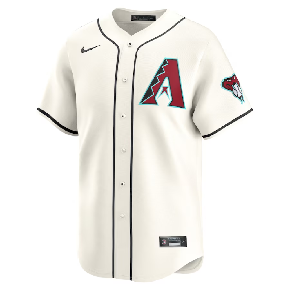 Men's Arizona Diamondbacks Ketel Marte White Home Limited Repica Player Name Jersey