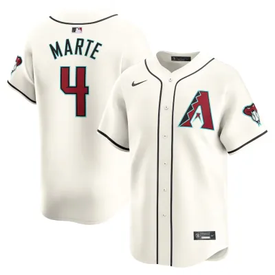 Men's Arizona Diamondbacks Ketel Marte White Home Limited Repica Player Name Jersey 01