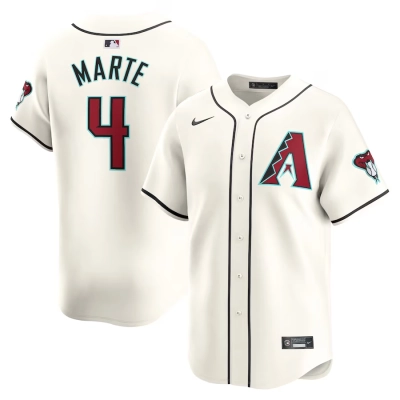 Men's Arizona Diamondbacks Ketel Marte White Home Limited Repica Player Name Jersey 01