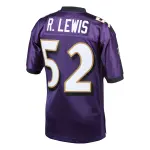 Men's Baltimore Ravens 2000 Ray Lewis Purple Throwback Retired Player Jersey
