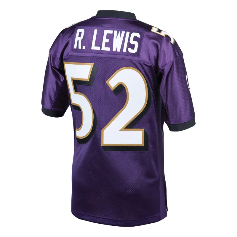 Men's Baltimore Ravens 2000 Ray Lewis Purple Throwback Retired Player Jersey
