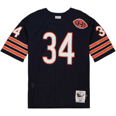 Men's Chicago Bears 1983 Walter Payton Navy Throwback Retired Player Jersey 02