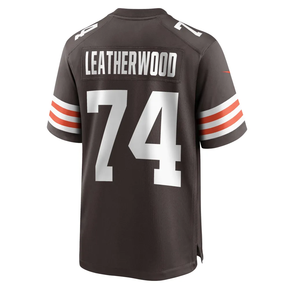 Men's Cleveland Browns Alex Leatherwood Brown Team Game Jersey