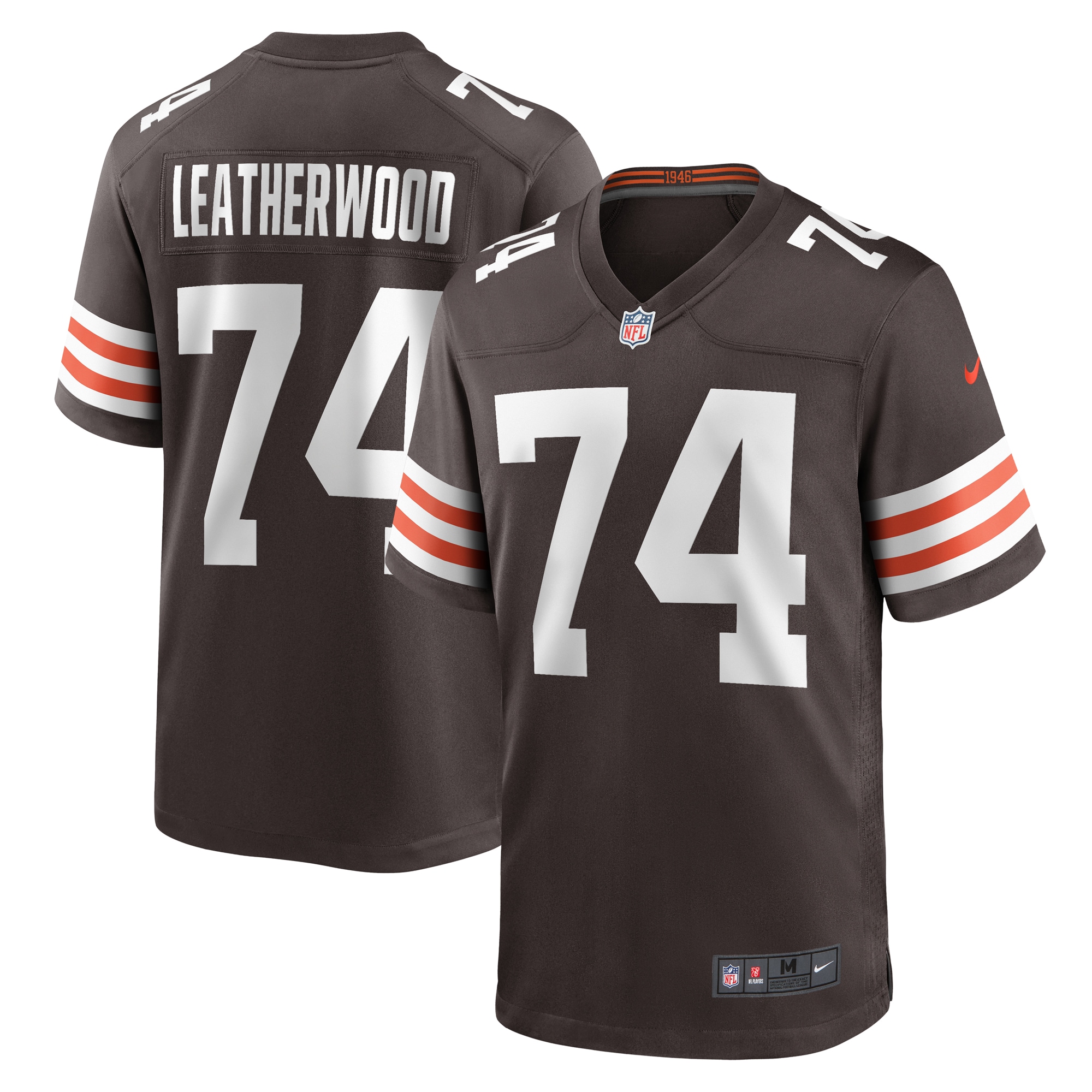 Men's Cleveland Browns Alex Leatherwood Brown Team Game Jersey