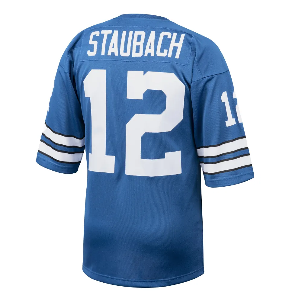 Men's Dallas Cowboys 1971 Roger Staubach Royal Throwback Retired Player Jersey