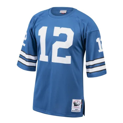 Men's Dallas Cowboys 1971 Roger Staubach Royal Throwback Retired Player Jersey 02