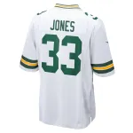 Men's Green Bay Packers Aaron Jones White Game Player Jersey